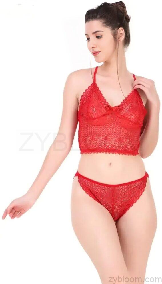The Ruby Lust Lingerie Set | Free Size | Red  ZYBLOOM